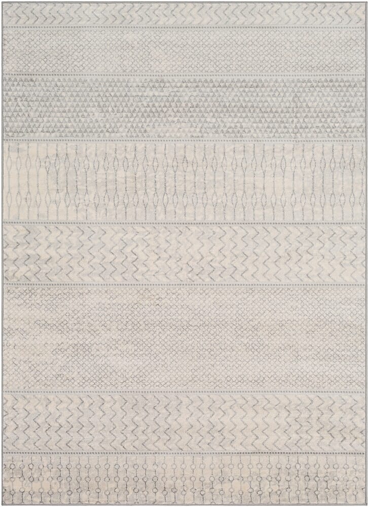 Surya Monaco Moc-2306 Silver Gray, Medium Gray, Cream Rugs.