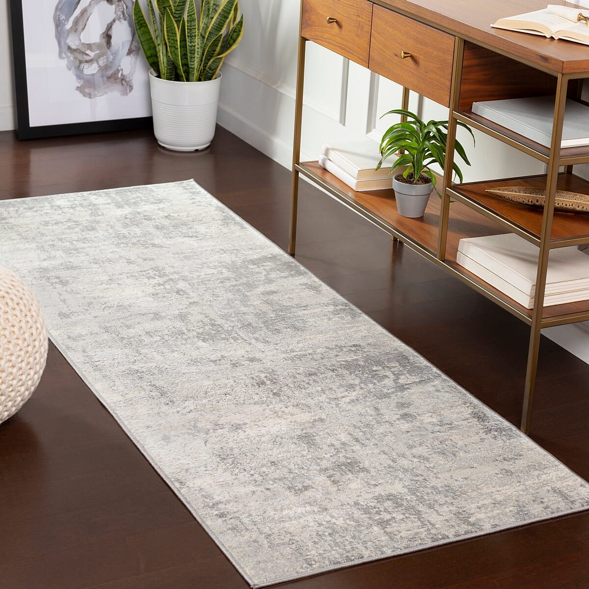 Surya Monaco Moc-2311 Silver Gray, Medium Gray, Cream Rugs.