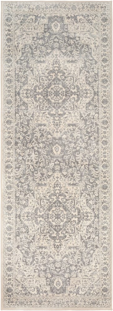Surya Monaco Moc-2315 Silver Gray, Medium Gray, Cream Rugs.