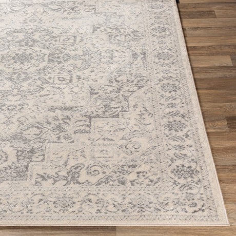Surya Monaco Moc-2315 Silver Gray, Medium Gray, Cream Rugs.