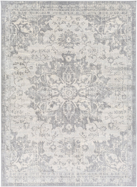 Surya Monaco Moc-2328 Silver Gray, Medium Gray, Cream Rugs.