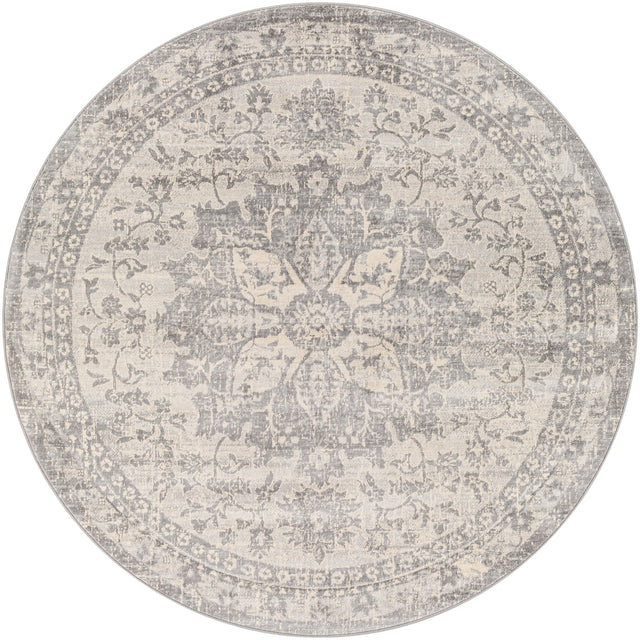 Surya Monaco Moc-2328 Silver Gray, Medium Gray, Cream Rugs.