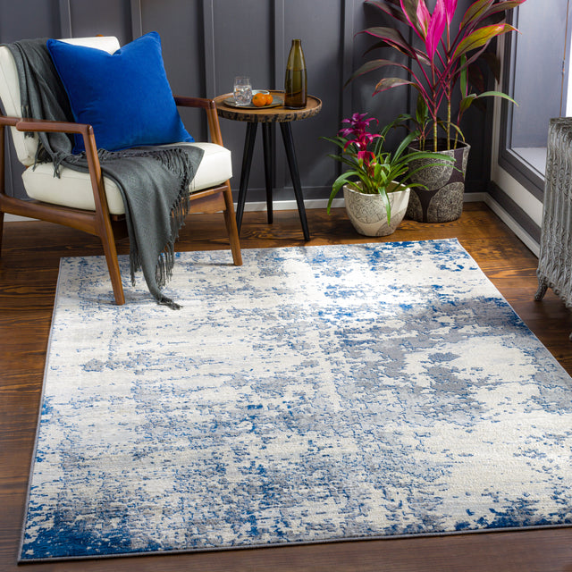 Surya Monaco Moc-2333 Blue, Charcoal Rug.