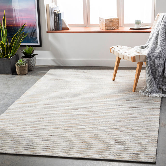 Surya Medora Mod-1024 Light Gray, Dark Brown, Ivory, Black Rugs.