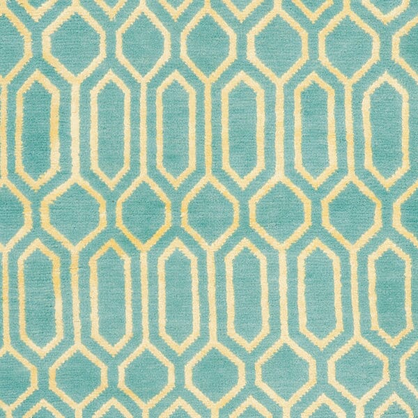 Safavieh Mosaic Mos150A Aqua / Light Gold Rugs.