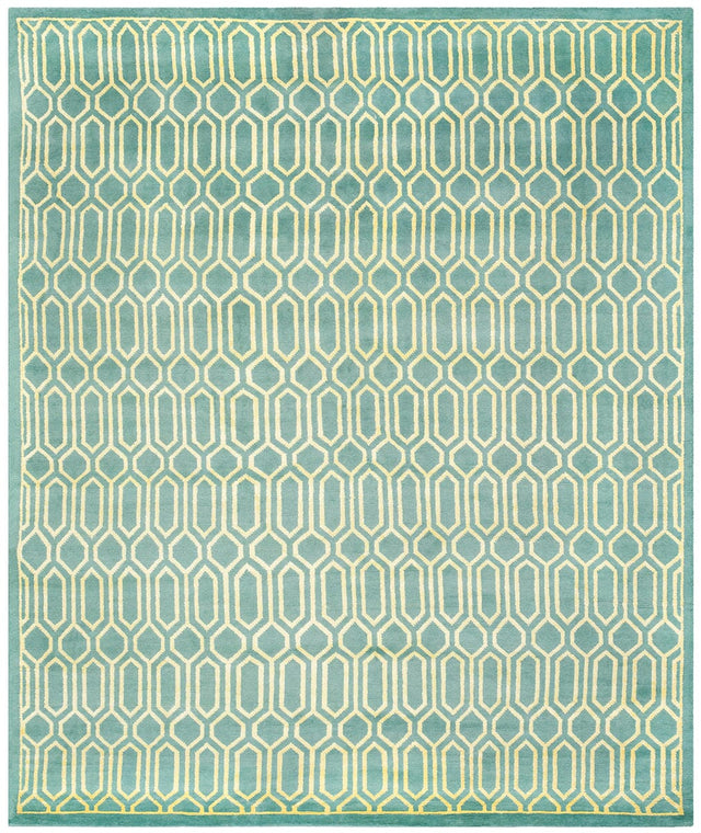 Safavieh Mosaic Mos150A Aqua / Light Gold Rugs.