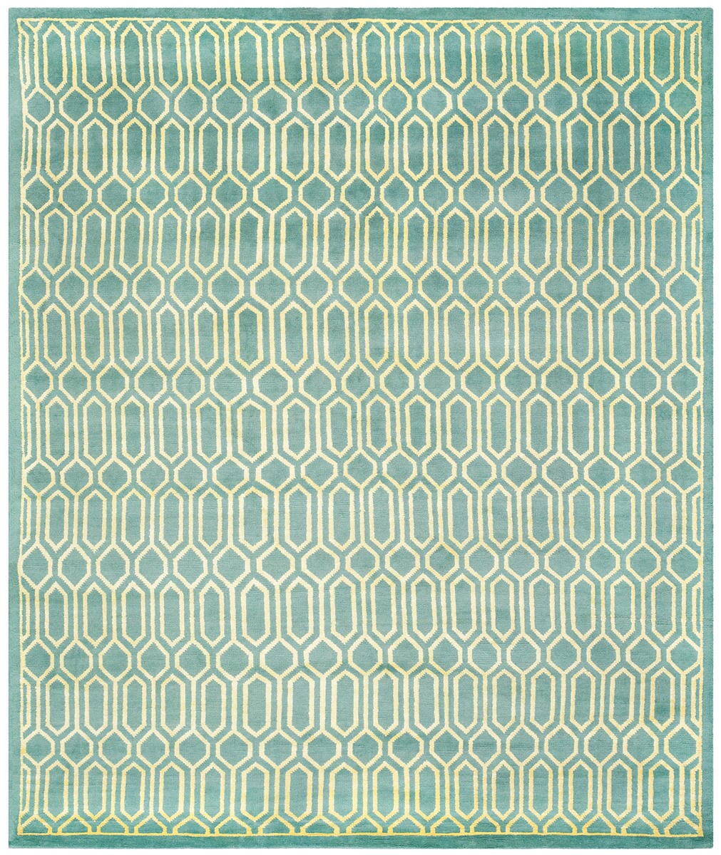 Safavieh Mosaic Mos150A Aqua / Light Gold Rugs.