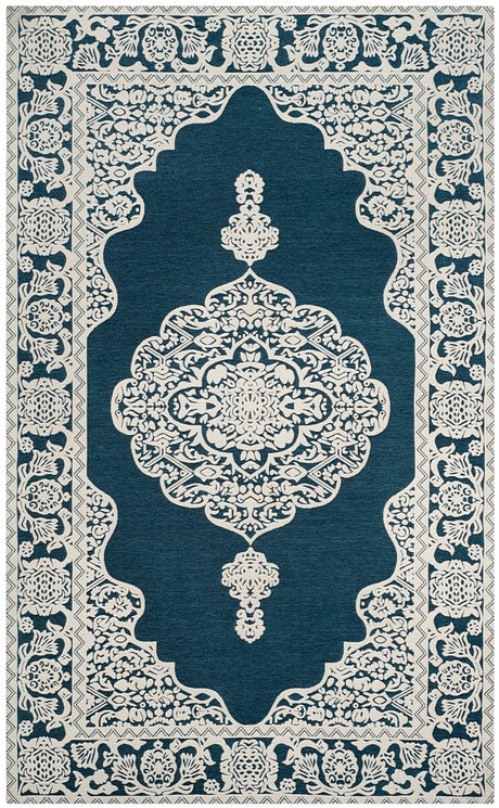 Safavieh Marbella Mrb615D Dark Blue / Ivory Rugs.