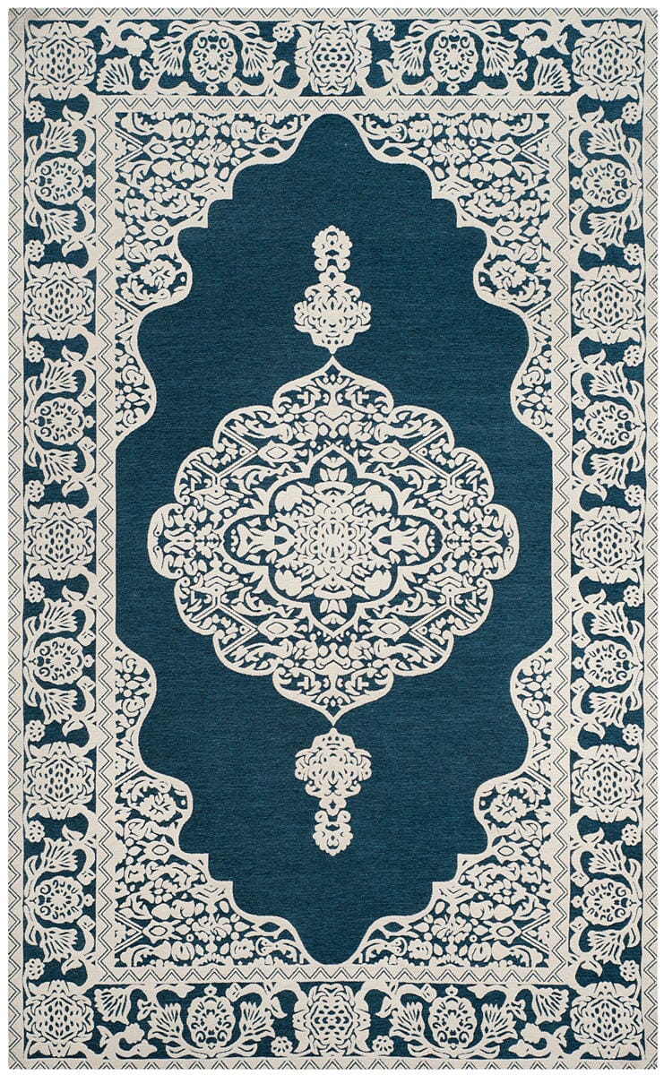 Safavieh Marbella Mrb615D Dark Blue / Ivory Rugs.