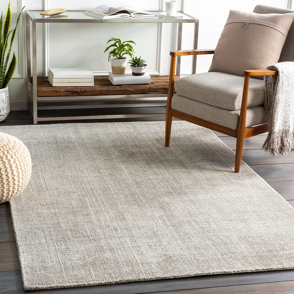 Surya Messina Msn-2302 Medium Gray, White Rugs.