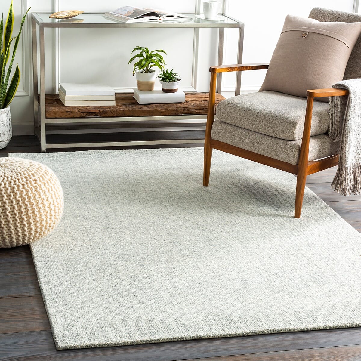 Surya Messina Msn-2304 Medium Gray, White Rugs.