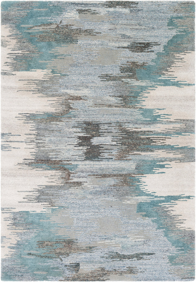 Surya Montclair Mtc-2307 Teal, Seafoam, Beige, Medium Gray Rugs.