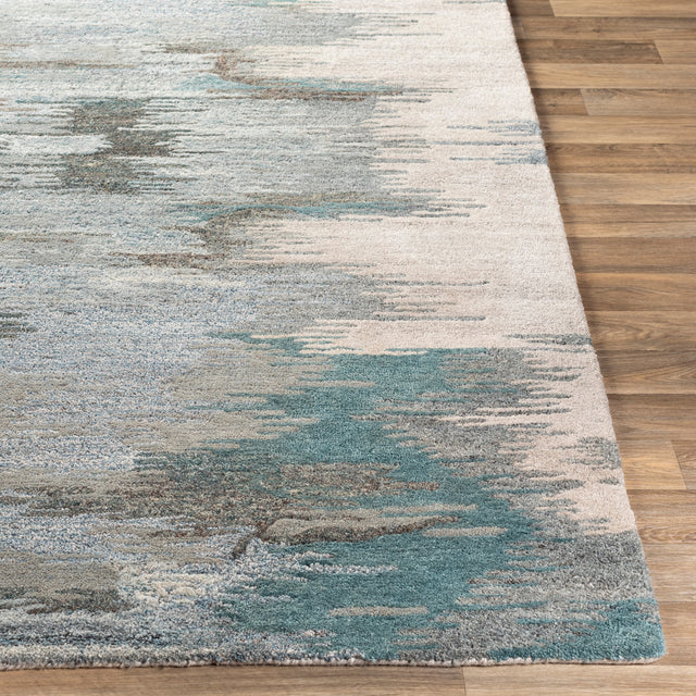 Surya Montclair Mtc-2307 Teal, Seafoam, Beige, Medium Gray Rugs.