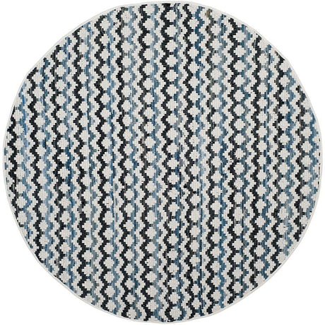 Safavieh Montauk Mtk120A Ivory Blue / Black Rugs.