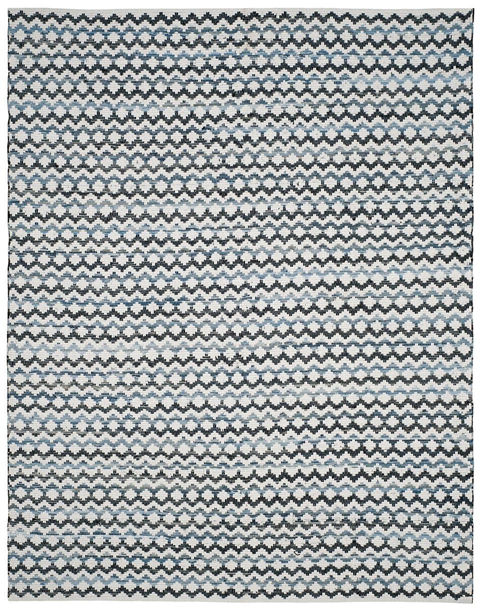 Safavieh Montauk Mtk120A Ivory Blue / Black Rugs.