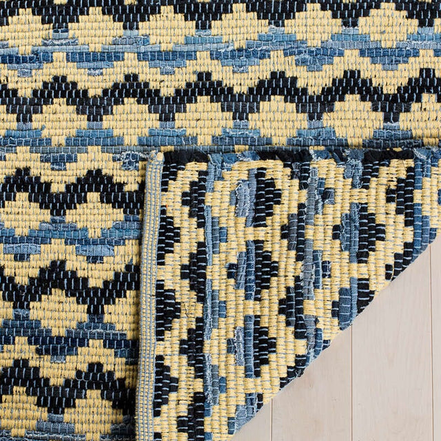 Safavieh Montauk Mtk120D Gold / Blue / Black Rugs.