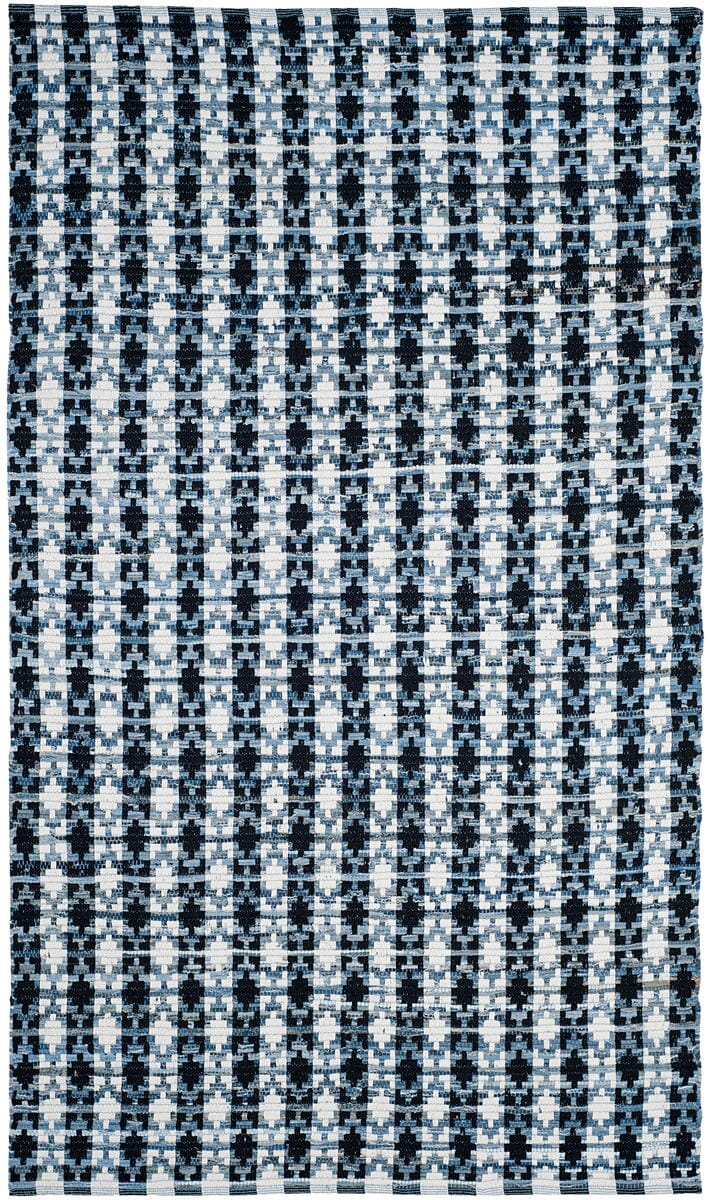 Safavieh Montauk Mtk123A Ivory Blue / Black Rugs.