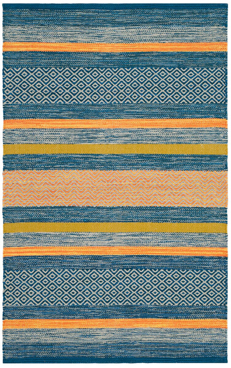 Safavieh Montauk Mtk213A Blue/Orange Rug.