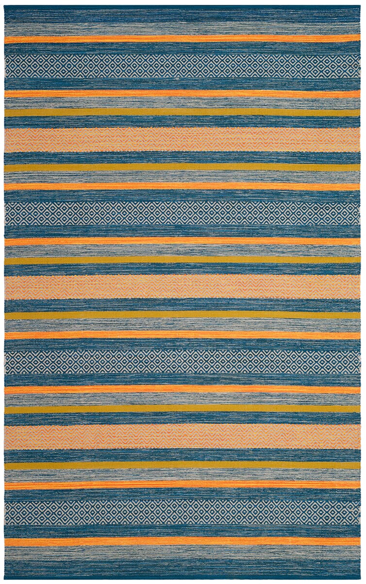 Safavieh Montauk Mtk213A Blue/Orange Rug.