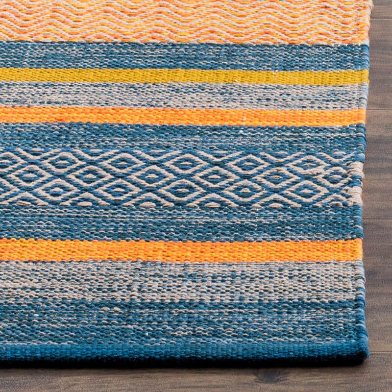 Safavieh Montauk Mtk213A Blue/Orange Rug.