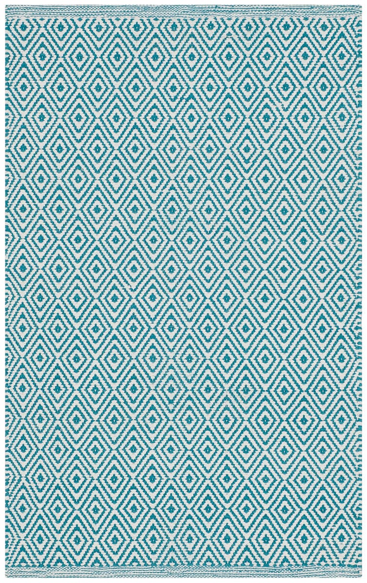 Safavieh Montauk Mtk515B Ivory / Turquoise Rugs.
