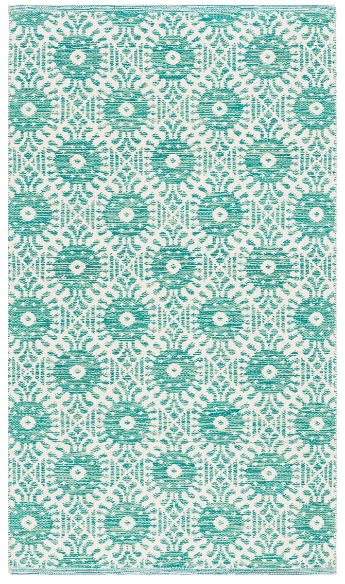 Safavieh Montauk Mtk612H Aqua / Ivory Rugs.