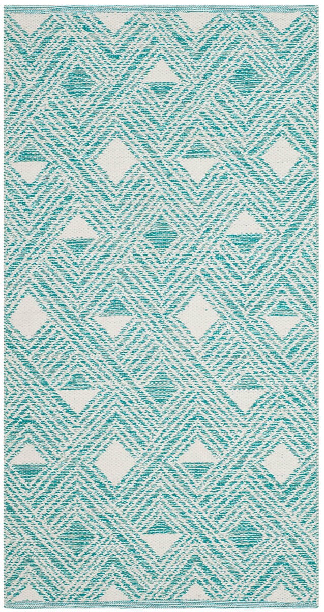 Safavieh Montauk Mtk614H Aqua / Ivory Rugs.