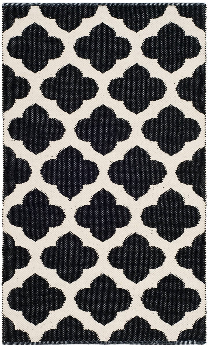 Safavieh Montauk Mtk723D Black / Ivory Rugs.