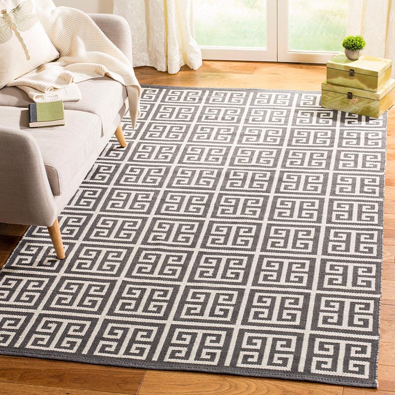 Safavieh Montauk Mtk724E Dark Grey / Ivory Rugs.