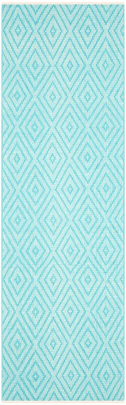 Safavieh Montauk Mtk811H Turquoise / Ivory Rugs.