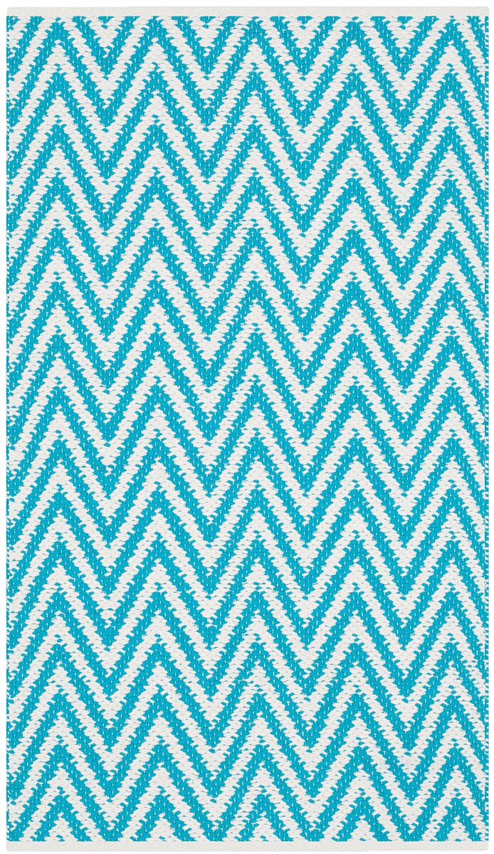 Safavieh Montauk Mtk812H Turquoise / Ivory Rugs.