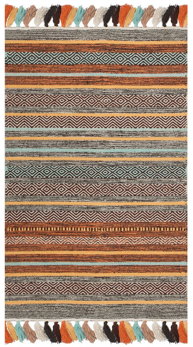 Safavieh Montauk Mtk901E Turquoise / Brown Rugs.