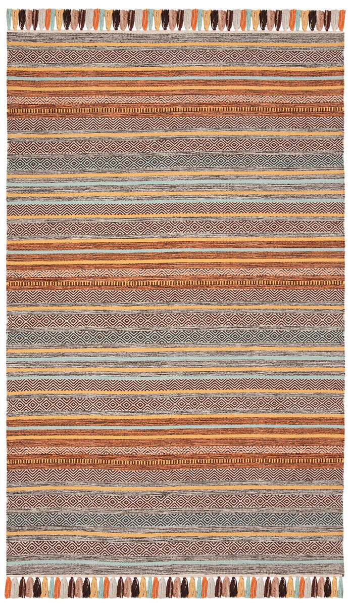Safavieh Montauk Mtk901E Turquoise / Brown Rugs.