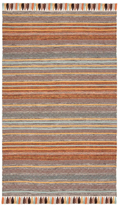 Safavieh Montauk Mtk901E Turquoise / Brown Rugs.