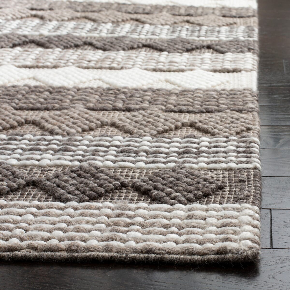 Safavieh Natura Nat252F Grey / Ivory Rugs.