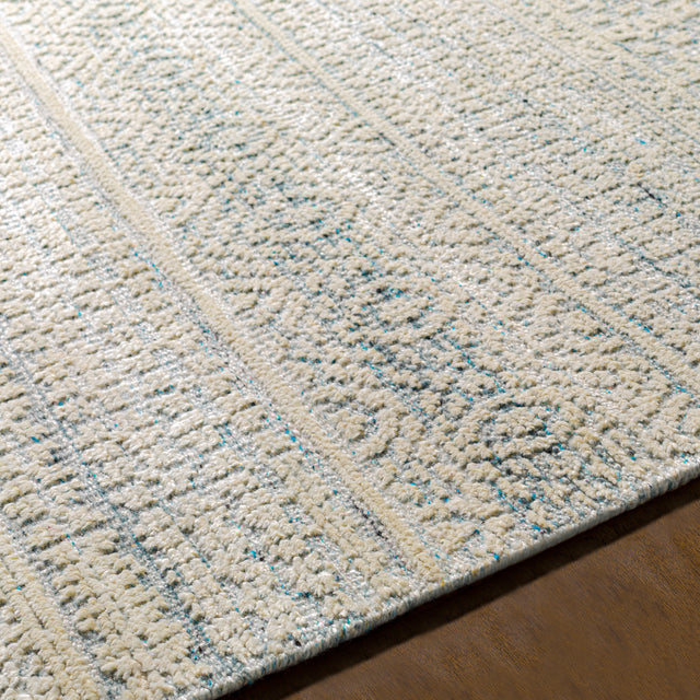 Surya Nobility Nbi-2309 Pale Blue, Teal, Dark Blue, Ivory Rugs.