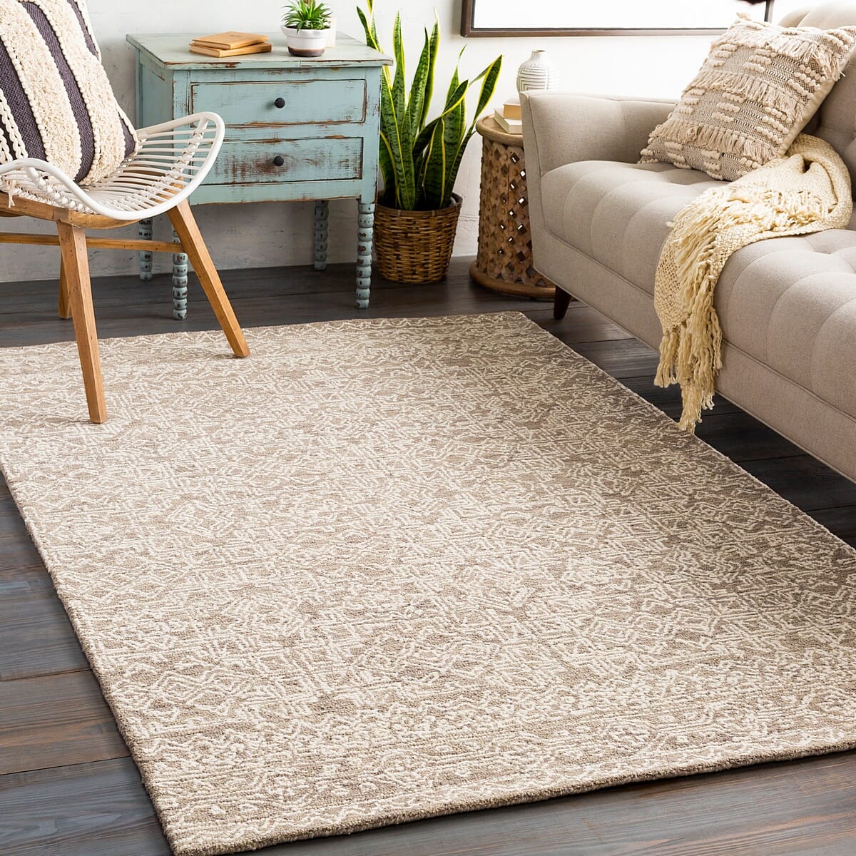Surya Newcastle Ncs-2309 Taupe, Cream Rugs.
