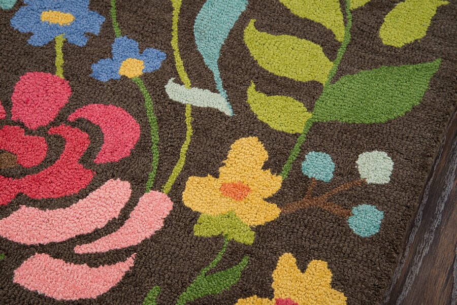 Momeni Newport Np-15 Brown Floral / Country Area Rug