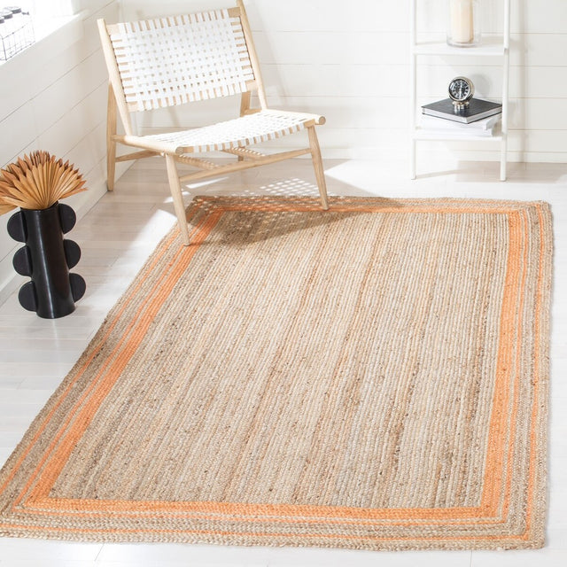 Safavieh Natural Fiber Nf109P Orange/Natural Rugs.
