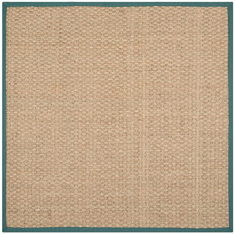 Safavieh Natural Fiber Nf114M Natural / Light Blue Rugs.