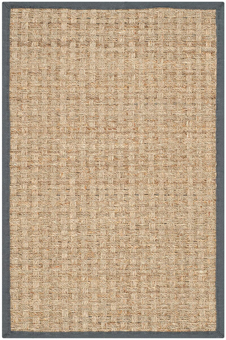 Safavieh Natural Fiber Nf114Q Natural / Dark Grey Rugs.