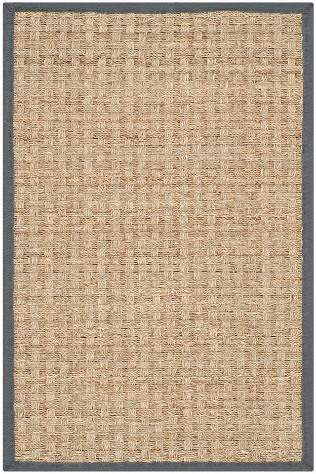 Safavieh Natural Fiber Nf114Q Natural / Dark Grey Rugs.