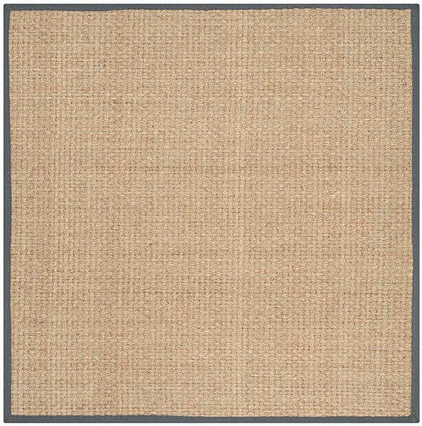 Safavieh Natural Fiber Nf114Q Natural / Dark Grey Rugs.