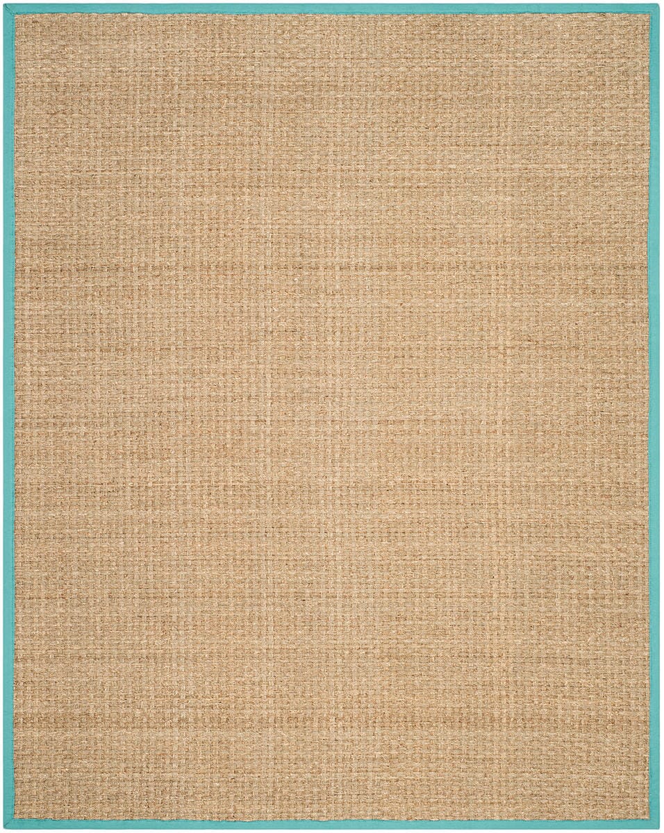 Safavieh Natural Fiber Nf114R Natural / Teal Rugs.