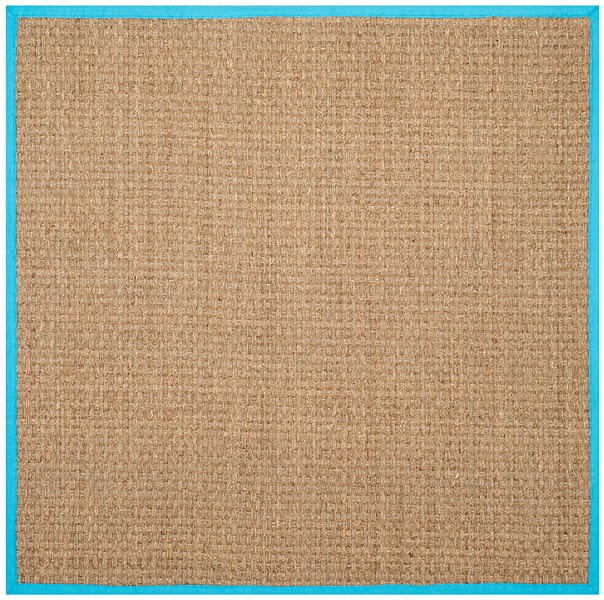 Safavieh Natural Fiber Nf114S Natural / Turquoise Rugs.