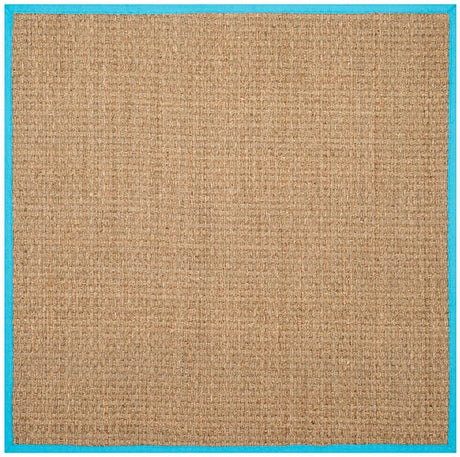Safavieh Natural Fiber Nf114S Natural / Turquoise Rugs.