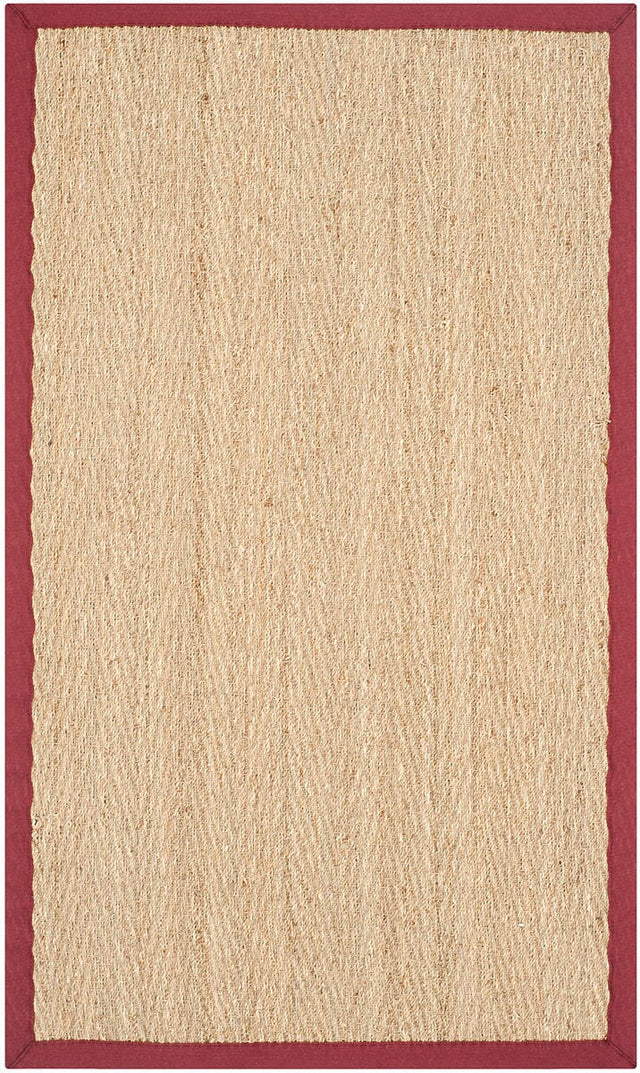 Safavieh Natural Fiber nf115d Natural / Red Rugs.