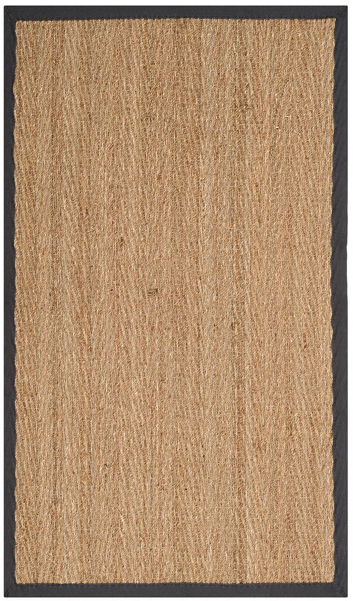 Safavieh Natural Fiber Nf115Q Natural / Dark Grey Rugs.
