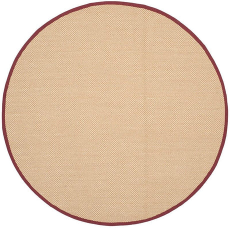 Safavieh Natural Fiber Nf141D Maize / Burgundy Rugs.