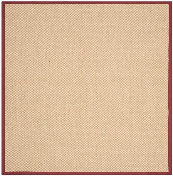 Safavieh Natural Fiber Nf141D Maize / Burgundy Rugs.